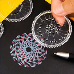 Spiral Drawing Ruler Set Transparent PVC Templates Painting Projects Ages 3 6
