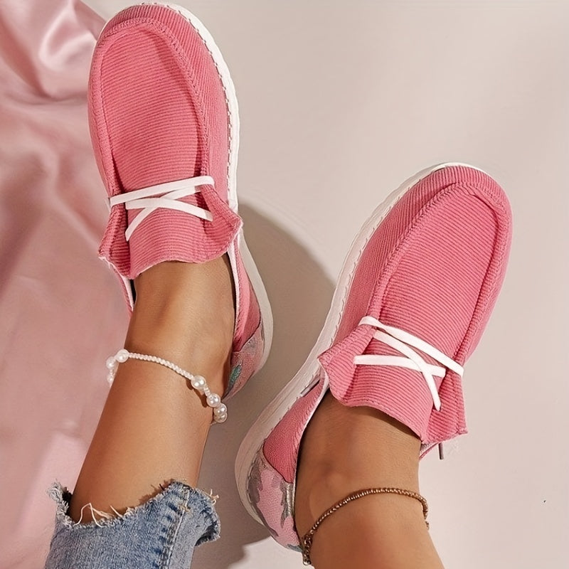 Women's Colorblock Flat Sneakers Slip On Lightweight Non slip Shoes