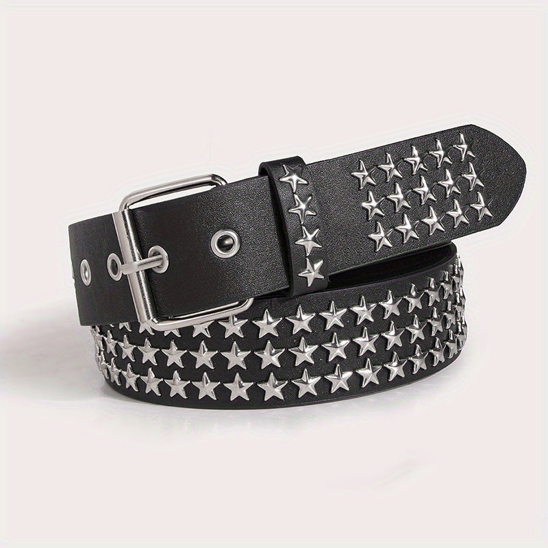 Punk Rivet Studded Belt Hip Hop PU Belt Y2K Jeans Pants Belt Women Gothic