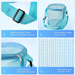 Colorful Kids Beach Mesh Bag for Sandcastle Building