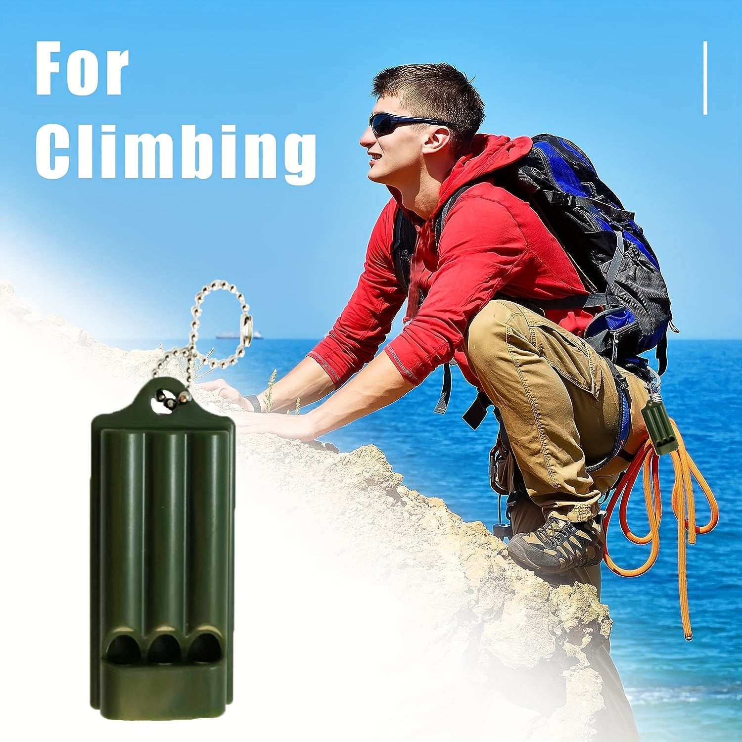 Portable Survival Whistle High Decibel Keychain