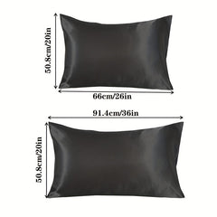 1 Pair Faux Silk Satin Pillowcase Envelope Design