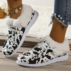 Women's Cow Print Walking Shoes Casual Low Top Sport Shoes