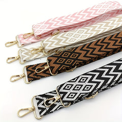 Geometric Pattern Bag Strap Adjustable Durable Lightweight