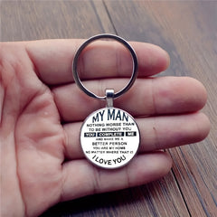 Vintage I Love You Keychain for Boys
