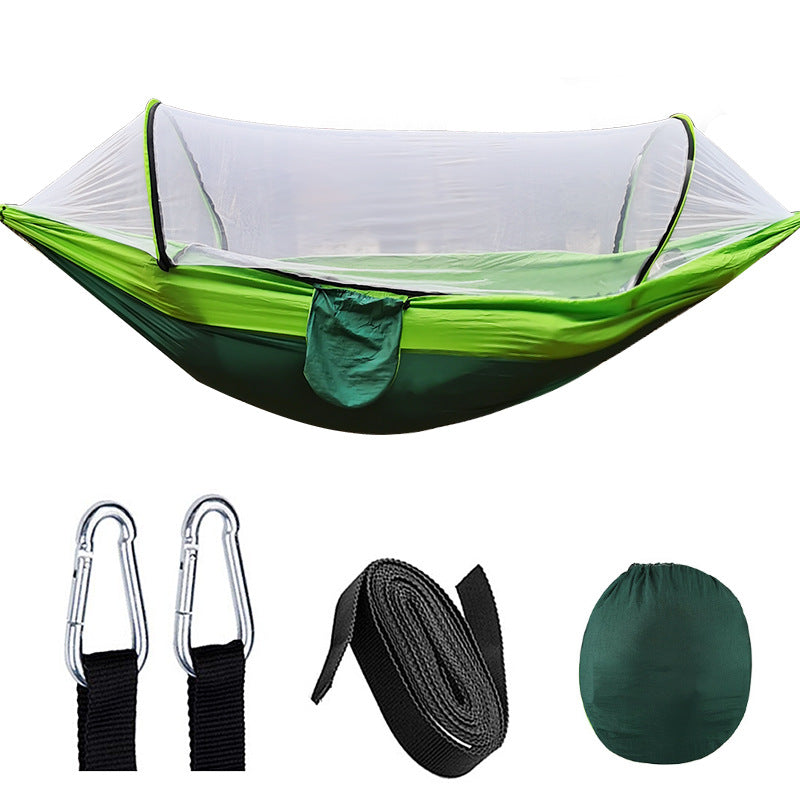 Double Sided Zipper Outdoor Camping Hammock with Mosquito Net