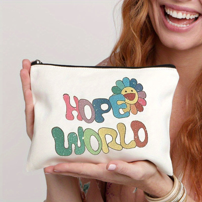 Hope World Pattern Women Cosmetic Bag Makeup Storage Bath Supplies Wash Bag
