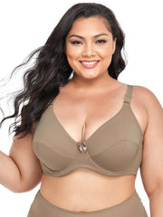  Casual Bra Women's Plus Plain Mini Bow Medium Stretch Push Up Bra
