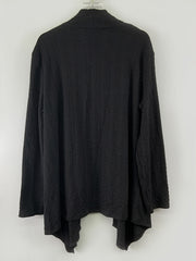 Women's Plus Solid Cable Long Sleeve Open Front Cardigan