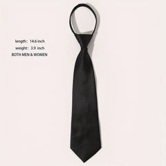 College Style Solid Casual Necktie Unisex Plain Shirt Uniform Tie