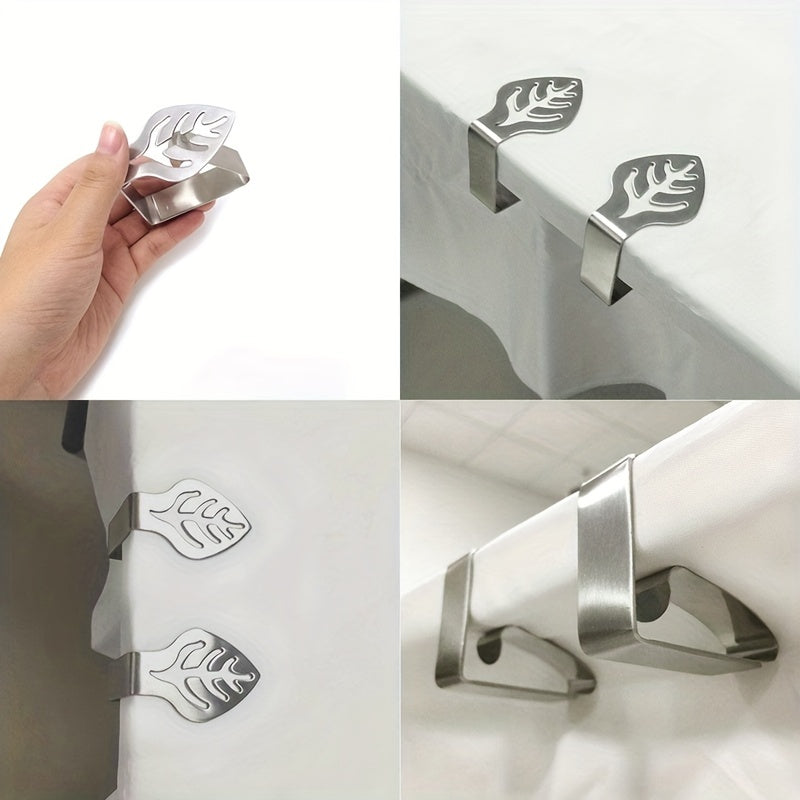6pcs Stainless Steel Tablecloth Clip for Outdoor Picnics