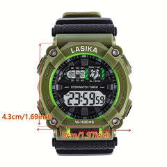 Kids Digital Watch Unisex Yellow Grey Green