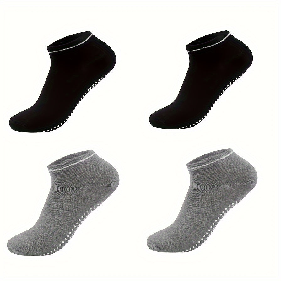 2 Pairs Women's Non-slip Yoga Pilates Socks Breathable Ankle Dance Training Sock