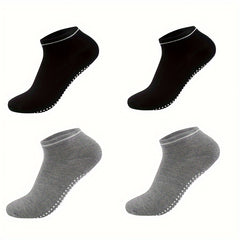 2 Pairs Women's Non-slip Yoga Pilates Socks Breathable Ankle Dance Training Sock