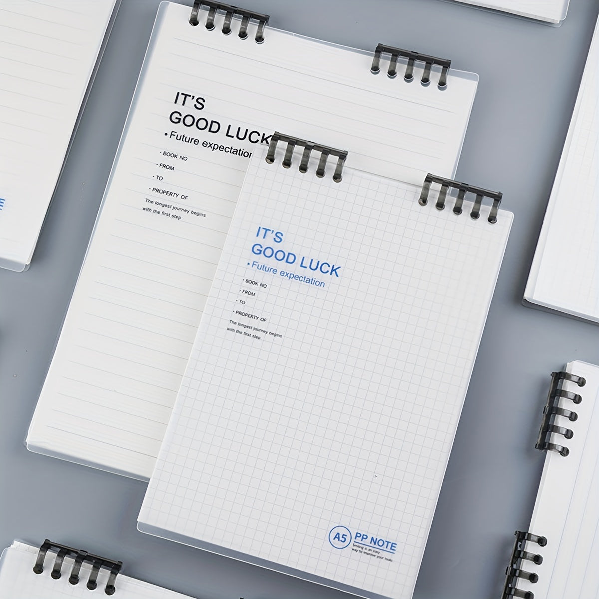 B5 Loose Leaf Notebook with Horizontal Lines, Square Shells, Detachable Binder