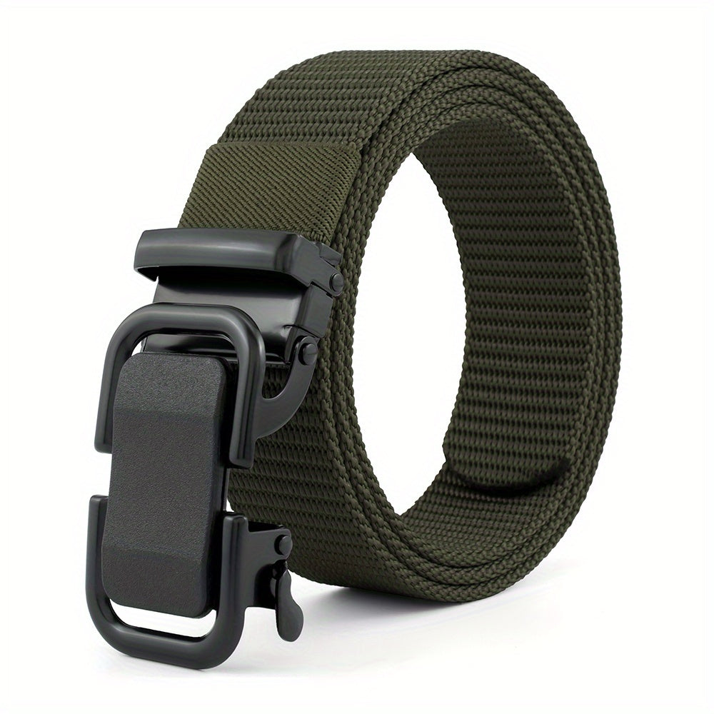Nylon Elastic Tactical Belt with Metal Buckle