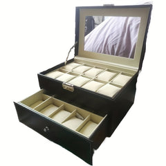 1pc PU Leather 20 Bit Watch Storage Box Watch Box