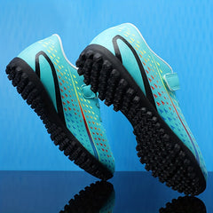 Boy's Turf Football Boots With Hook And Loop Fastener