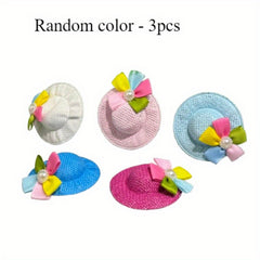 Colourful Mini Doll Hats Set for Dollhouse Decoration
