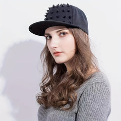 Hip Hop Rivet Snapback Hat Unisex Punk Baseball Cap Sunshade Couple Dad Hats