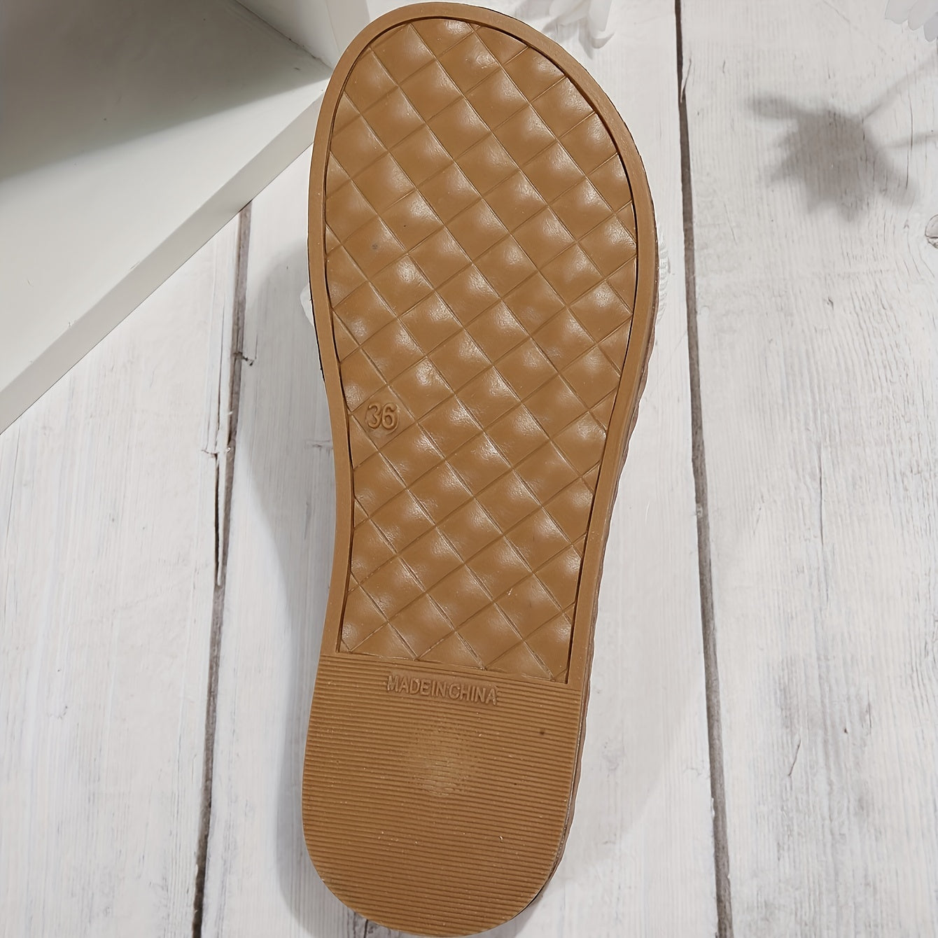 Women's Linen Sandals Bowknot Decor Open Toe Slip On Slide Shoes
