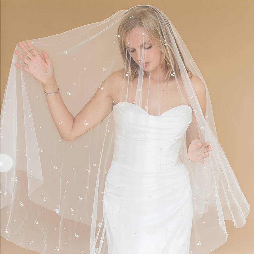 Vintage Bridal Veil Wedding Hair Accessory Classic Ceremony Veil for Brides