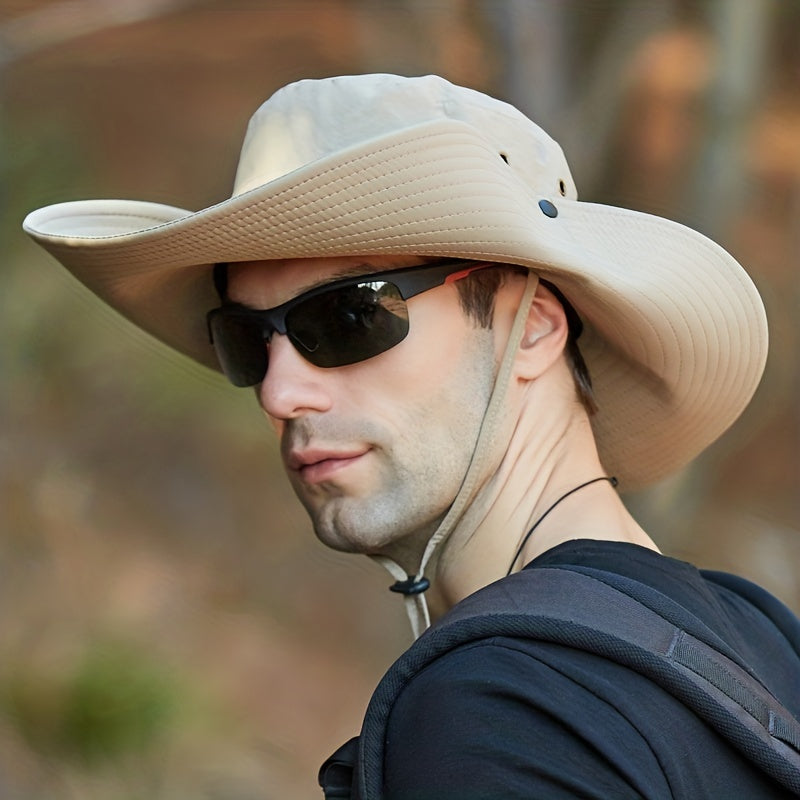 Men's Waterproof Mountaineering Hat Anti UV Sun Wide Brim Caps