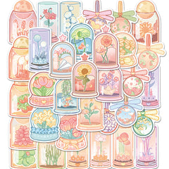 50pcs Flower Club Graffiti Waterproof Stickers