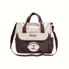 Animal Print Lightweight Messenger Bag for Travel Bear Diaper Bag