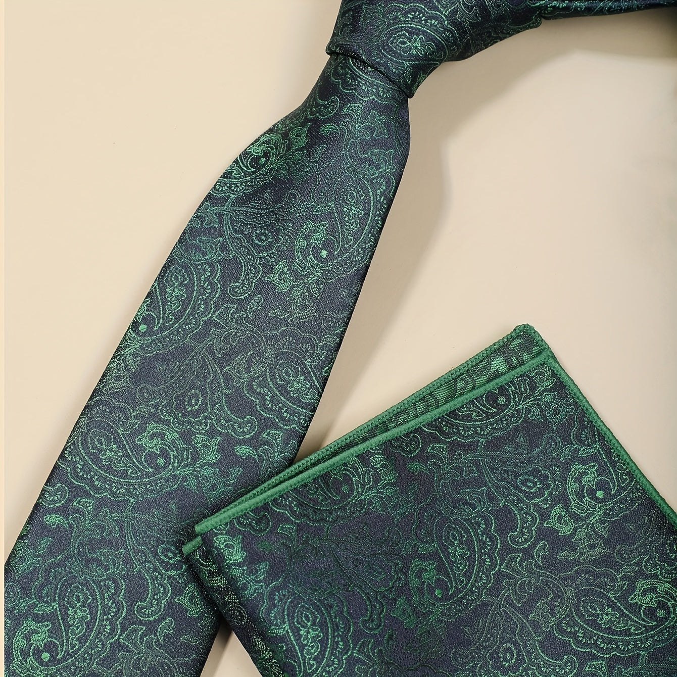 Cashew Collar Neck Tie Scarf Set Business Banquet Matching Men