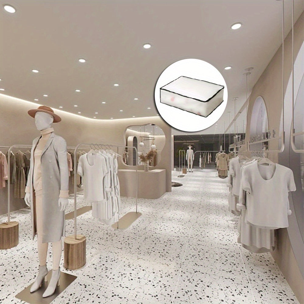 3pcs Foldable Fabric Storage Bins with Zipper Closure - Space Saving