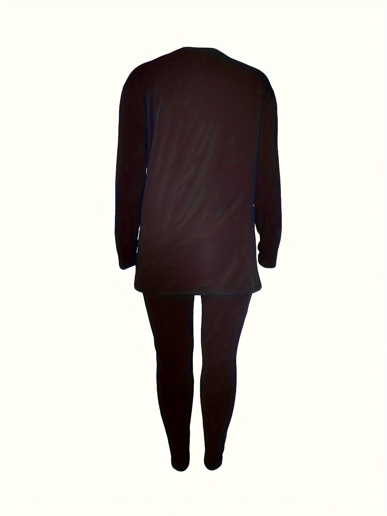 Women's Plus Bear & Letter Print Tunic Top & Leggings Set