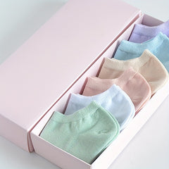 6 Pairs Solid Ankle Socks Lightweight Women's Stockings & Hosiery
