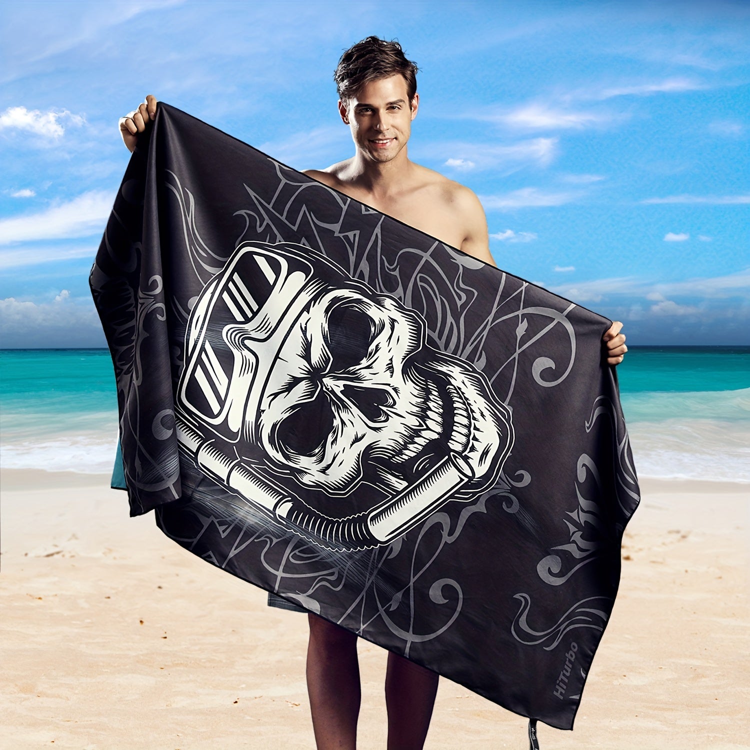 Turbo Microfiber Beach Towel Quick Drying Sand Proof Swim Towel