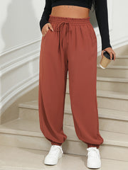  High Rise Jogger Trousers With Pockets