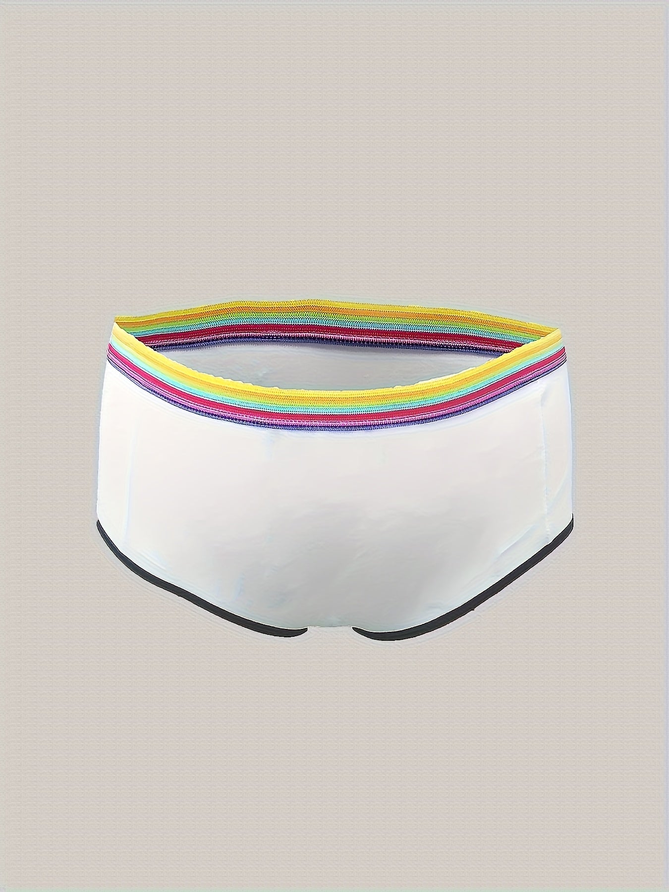  Sexy Colorful Striped Panty, Soft & Stretchy, Contrast Binding