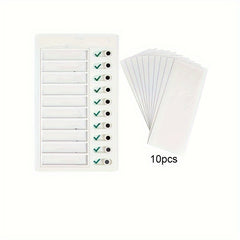 11pcs Self Disciplined Card Punch RV Note Message Good Habits Check List