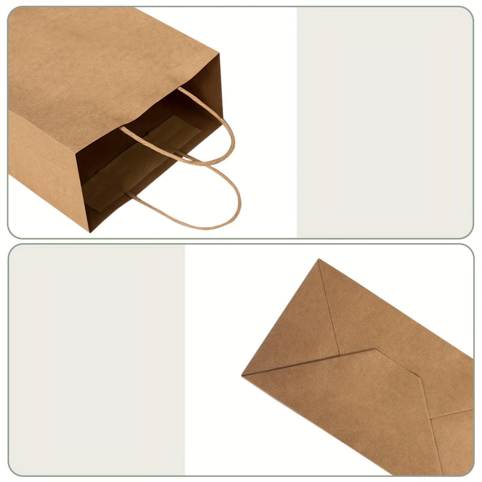 15pcs Paper Shopping Bags Paper Gift Bag Or Takeout Bag With Handles