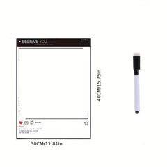 2pcs Magnetic Memo Board Erasable Kitchen Home Student Message Writing Board