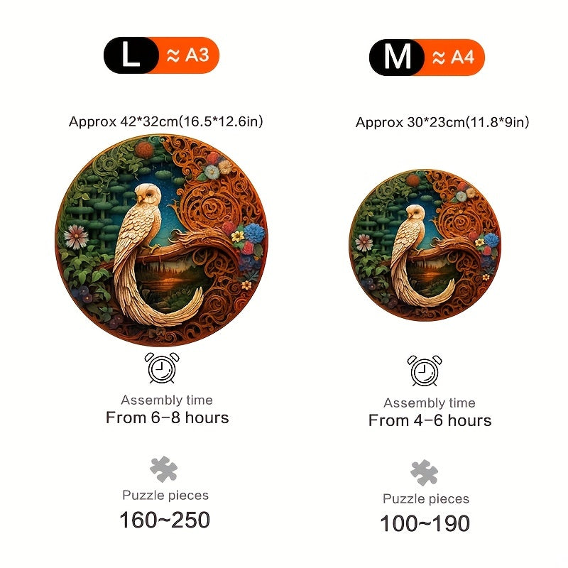 Animal Puzzle Star Moon Owl Wooden Puzzle - Perfect Gift for Adults