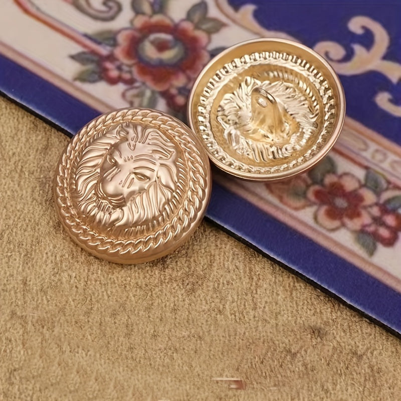 Metal Lion Sewing Buttons for Shirt Coat Suit Ideal Gift Choice