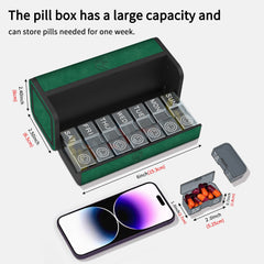 Large Capacity 2x Weekly Pill Organizer Morning/Evening Medicine Box Food Safe