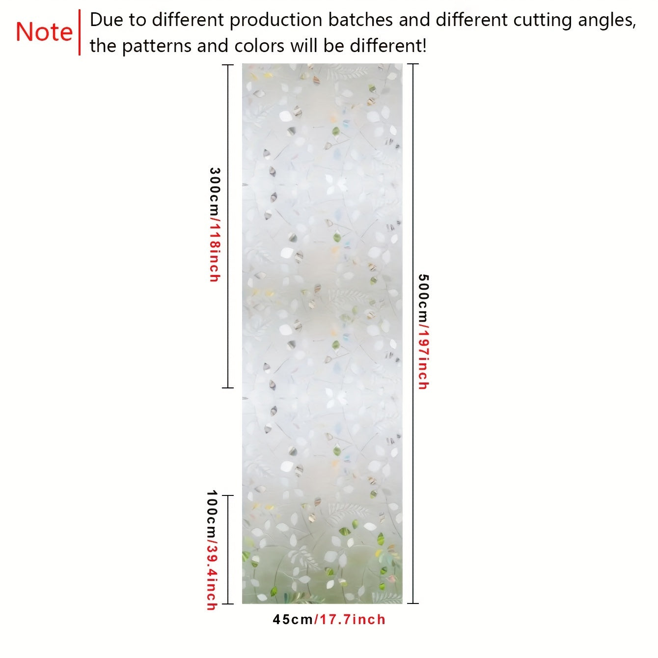 Green Plant Frosted Window Film for Home Decor