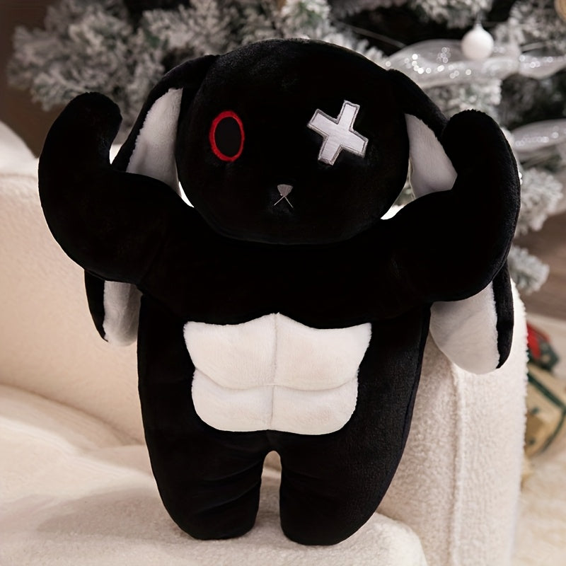 Muscle Dark Rabbit Stuffed Plush Toy for Halloween