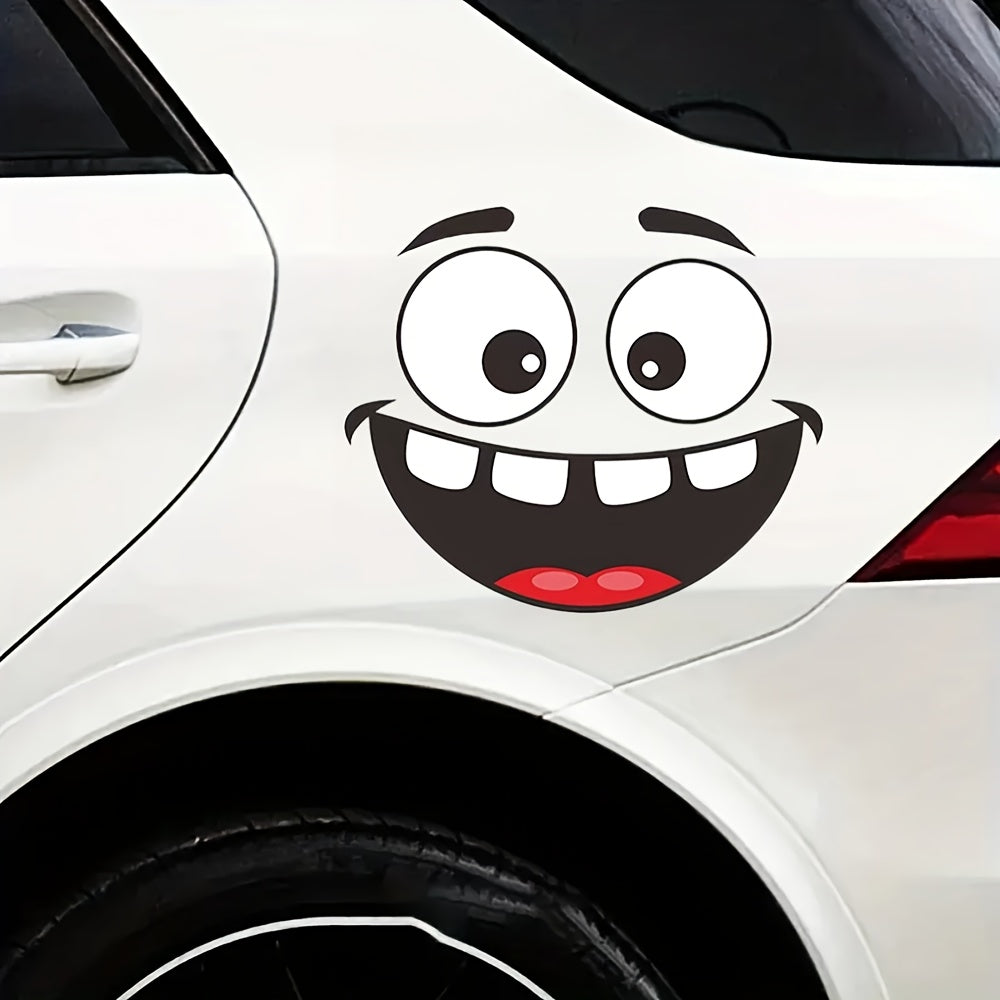 4pcs Fun Eye Trash Can Stickers Self-Adhesive PVC Decals for Car Bathroom Fridge