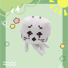 Pixel Art Plush Toy Soft Stuffed Animal Red Accents High Fabric Kid