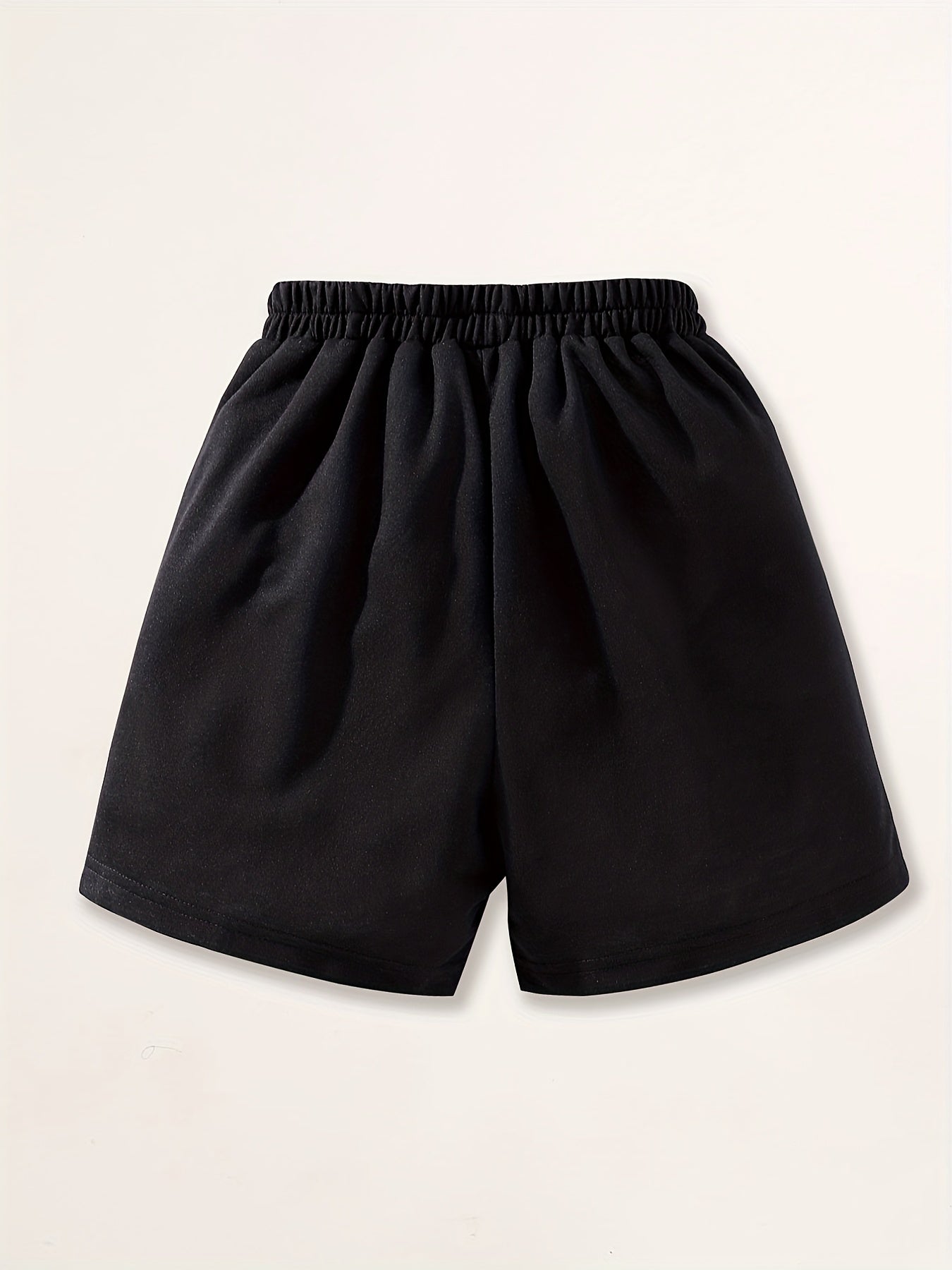 Girls Bear Figure Print Casual Sweat Shorts Elastic Waist Work Out Shorts