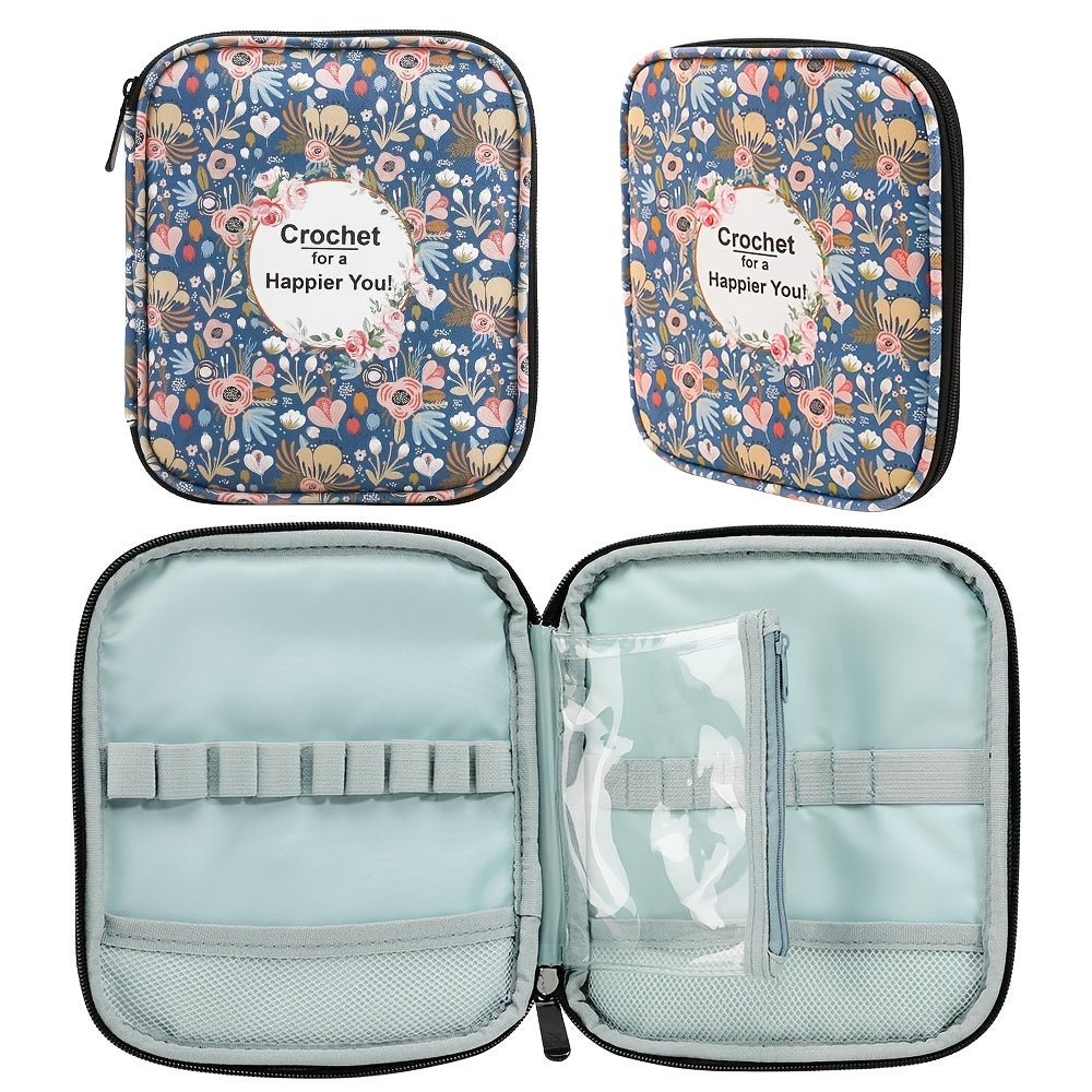 Knitting Needle Case Portable Crochet Needle Case Travel Organizer Storage Bag