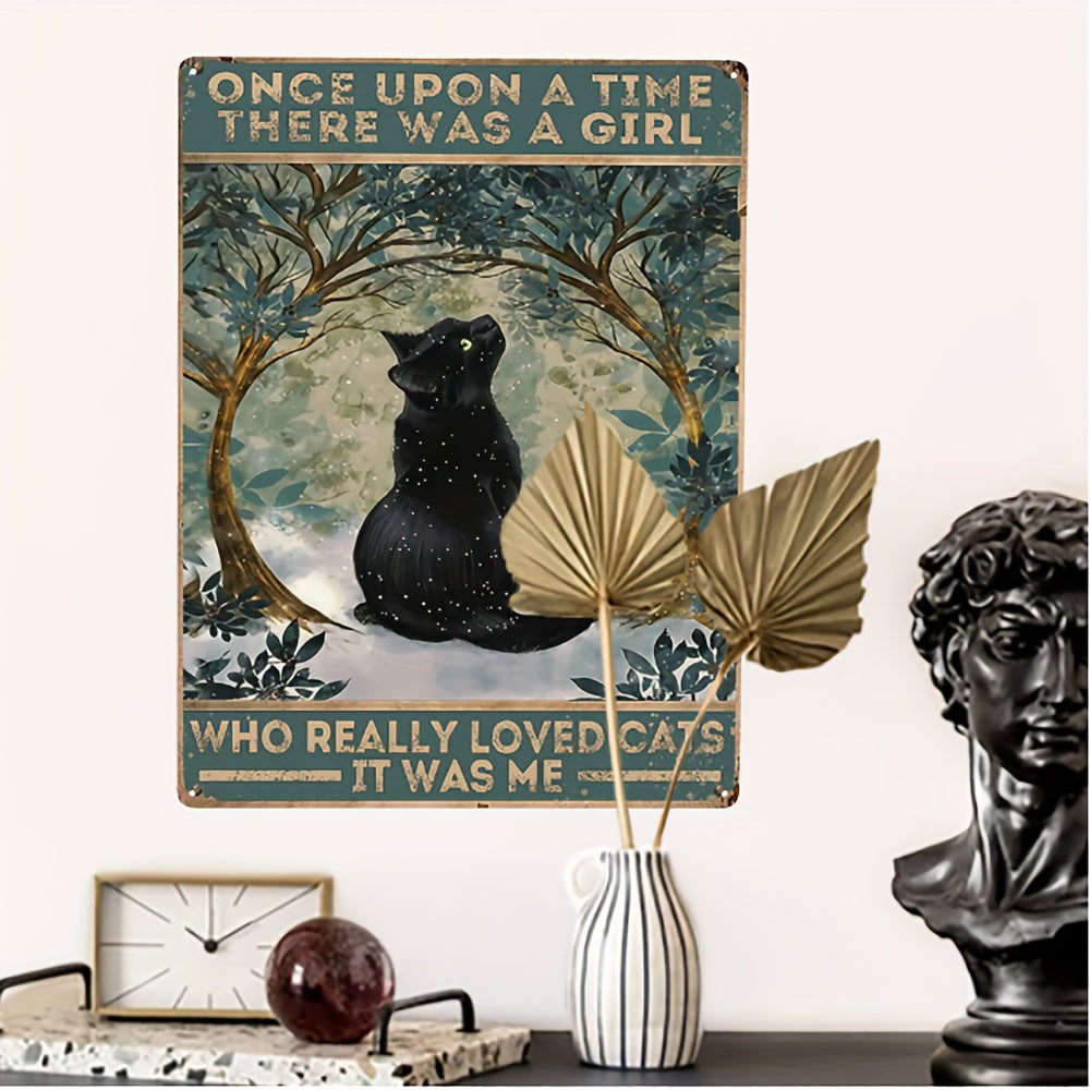 Retro Cat Decoration Painting & Tin Metal Sign