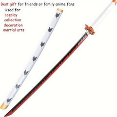 Red & Orange Demon Slayer Anime Samurai Cosplay Sword
